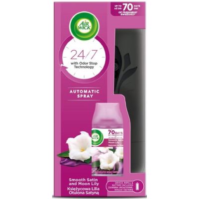 PSB MC AIRWICK 250 ml odświeżacz FRESHMATIC Księżycowa Lilia Otulona Satyną kompl.