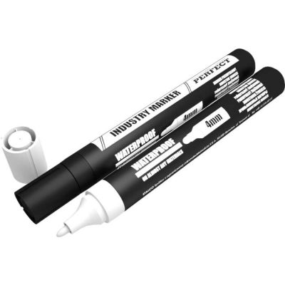 Marker przemysłowy 4 mm biały (10 szt.) Perfect Stalco