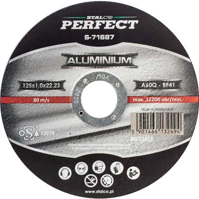 Tarcza do aluminium płaska 125 x 1,0 mm Perfect Stalco
