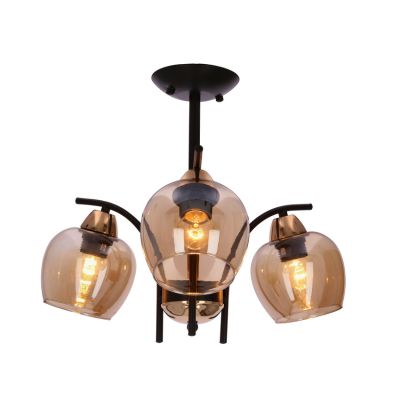 Lampa wisząca MERRA 3x40 W E27 klosz bursztynowy Kanlux