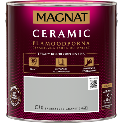 FARBA CERAMICZNA MAGNAT Magnat Ceramic SREBRZYSTY GRANIT C30  2,5L
