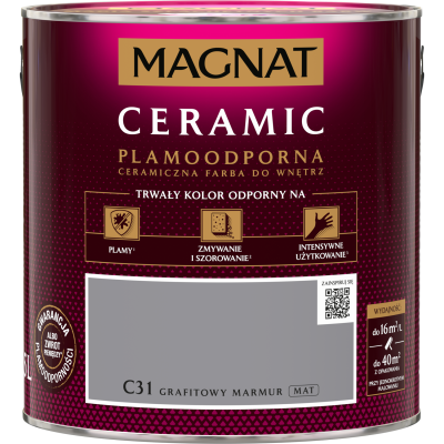 FARBA CERAMICZNA MAGNAT Ceramic GRAFITOWY MARMUR C31  2,5L