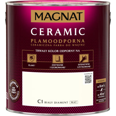 FARBA CERAMICZNA MAGNAT Magnat Ceramic BIAŁY DIAMENT C1   2,5L