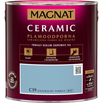 FARBA CERAMICZNA MAGNAT Ceramic NATURALNY TURKUS C39  2,5L