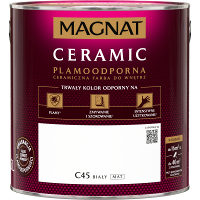 FARBA CERAMICZNA MAGNAT Magnat Ceramic BIAŁY C45 2,5L