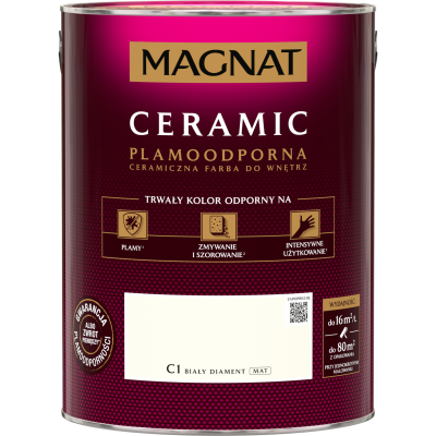 FARBA CERAMICZNA MAGNAT Magnat Ceramic BIAŁY DIAMENT C1  5L 