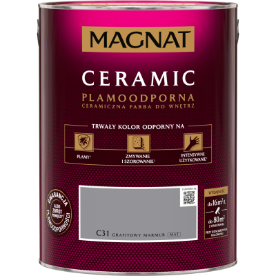 FARBA CERAMICZNA MAGNAT Ceramic GRAFITOWY MARMUR C31  5L