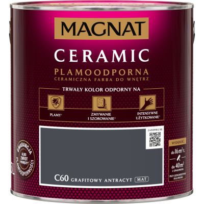 FARBA CERAMICZNA MAGNAT Ceramic GRAFITOWY ANTRACYT C60 2,5L