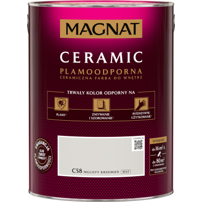 FARBA CERAMICZNA MAGNAT Ceramic MGLISTY KRZEMIEŃ C58 5L