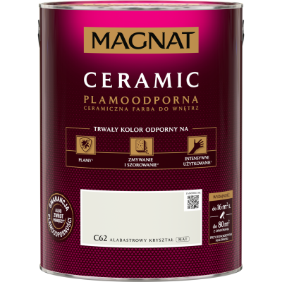 FARBA CERAMICZNA MAGNAT Ceramic ALABASTROWY KRYSZTAŁ C62 5L