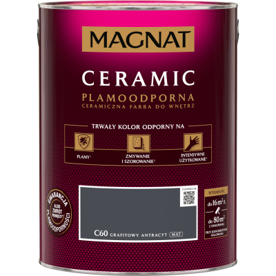 FARBA CERAMICZNA MAGNAT Ceramic GRAFITOWY ANTRACYT C60 5L