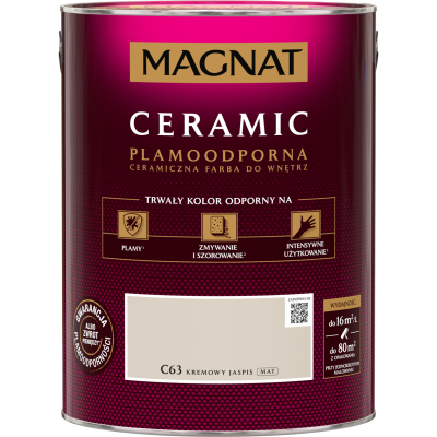 FARBA CERAMICZNA MAGNAT  Ceramic KREMOWY JASPIS C63 5L