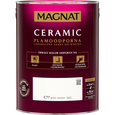 FARBA CERAMICZNA MAGNAT Ceramic BIAŁY GRANIT C77 5L
