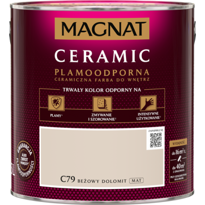 FARBA CERAMICZNA MAGNAT Ceramic BEŻOWY DOLOMIT C79 2,5L
