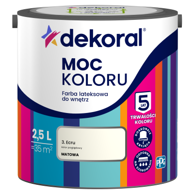 Farba emulsyjna Dekoral Akrylit w 2,5 L ecru