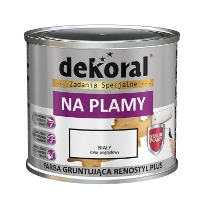 Farba gruntująca Renostyl Plus Dekoral na plamy 0,4 L biała