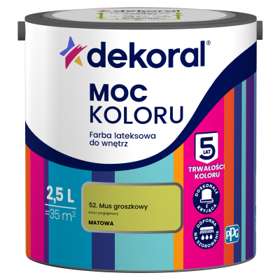 FARBA EMULSJA DEKORAL MOC KOLORU mus groszkowy  2,5 L