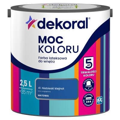 FARBA EMULSJA DEKORAL  MOC KOLORU niebieski klejnot  2,5 L