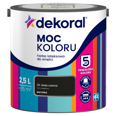 FARBA EMULSJA DEKORAL  MOC KOLORU mała czarna 2,5 L
