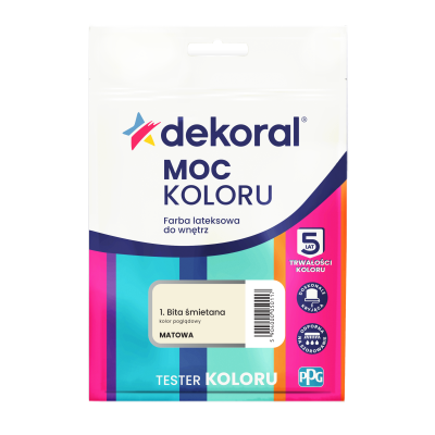 FARBA DEKORAL TESTER CLEAN&COLOR BITA ŚMIETANA 0,04l