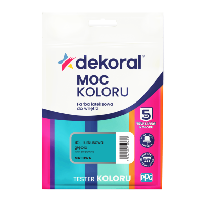 FARBA DEKORAL TESTER CLEAN&COLOR TURKUSOWA GŁĘBIA  0,04l