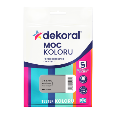 FARBA DEKORAL TESTER CLEAN&COLOR SZARA EMINENCJA  0,04l