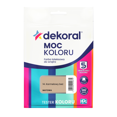 FARBA DEKORAL TESTER CLEAN&COLOR KARMELOWY  BEŻ 0,04l