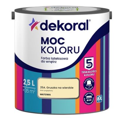 FARBA EMULSJA DEKORAL MOC KOLORU GRUSZKA NA WIERZBIE 2,5 l