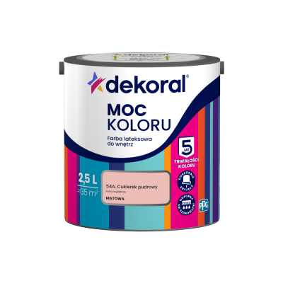 FARBA EMULSJA DEKORAL  MOC KOLORU CUKIEREK PUDROWY 2,5 l