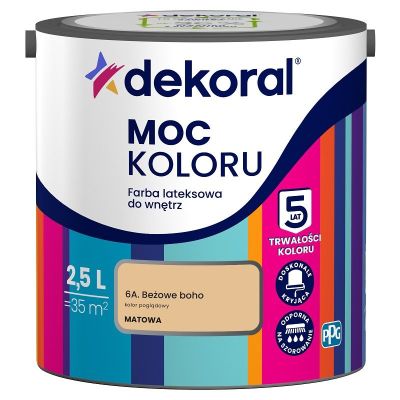 FARBA EMULSJA DEKORAL MOC KOLORU Beżowe Boho 2,5 L