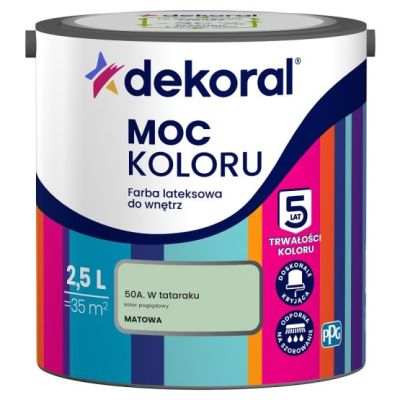 Farba emulsyjna Dekoral moc koloru w tataraku 2,5 l