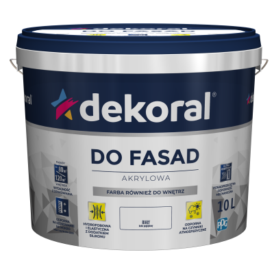 FARBA EMULSJA/FASADA DEKORAL POLINIT 10L śnieżnobiały