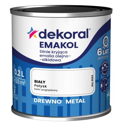 Farba emalia Dekoral Emakol Strong 0,2 L biały