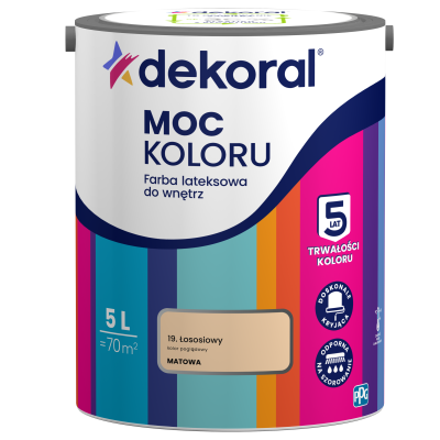 Farba emulsja Dekoral Akrylit 5 L łososiowy