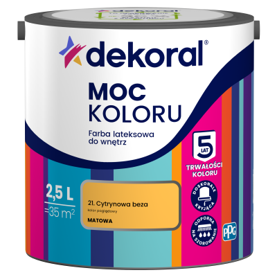 Farba emulsja Dekoral Akrylit W 2,5 L cytrynowa beza