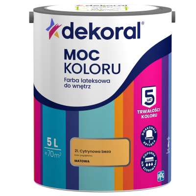 Farba emulsja Dekoral Akrylit w 5 L cytrynowa beza
