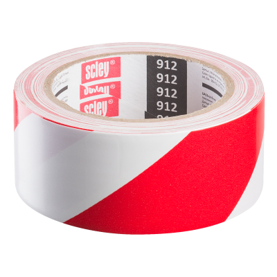 Taśma ostrzegawcza Kaem biało-czerwona 48 mm x 33 m czerwona