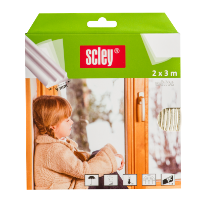 Uszczelka Kaem 2 x 3 m biała rozmiar 9 x 5,5 mm