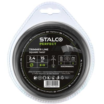 Żyłka tnąca kwadratowa Square Twist 2,4 mm x 15 m Stalco