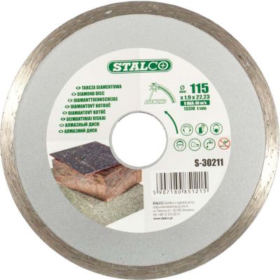Tarcza diamentowa Stalco 115 mm glazura "Standard" S-30211