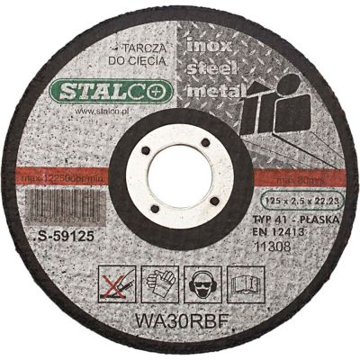 Tarcza metalowa Stalco 125*2,5 płaska S-59125