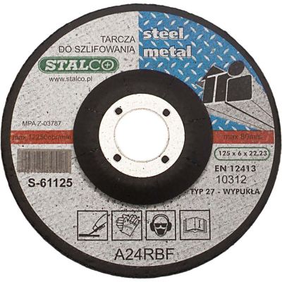 Tarcza stal do szlifowania 180*6,0 Stalco S-61180
