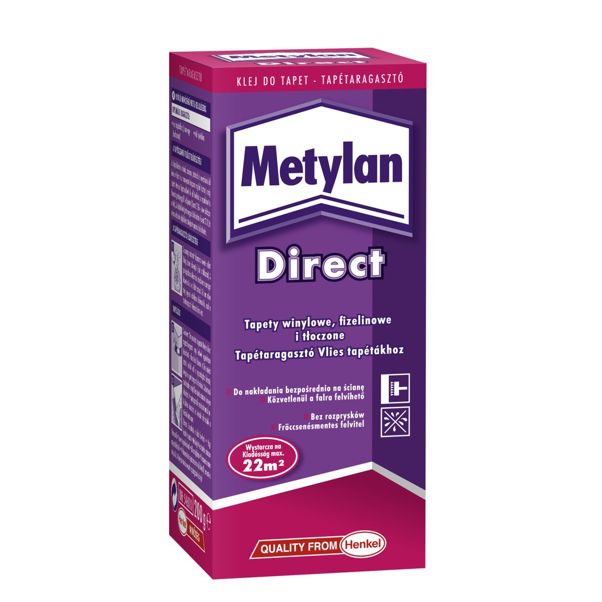 KLEJ DO TAPET Metylan Direct -20 12485 POLAMI WALAS