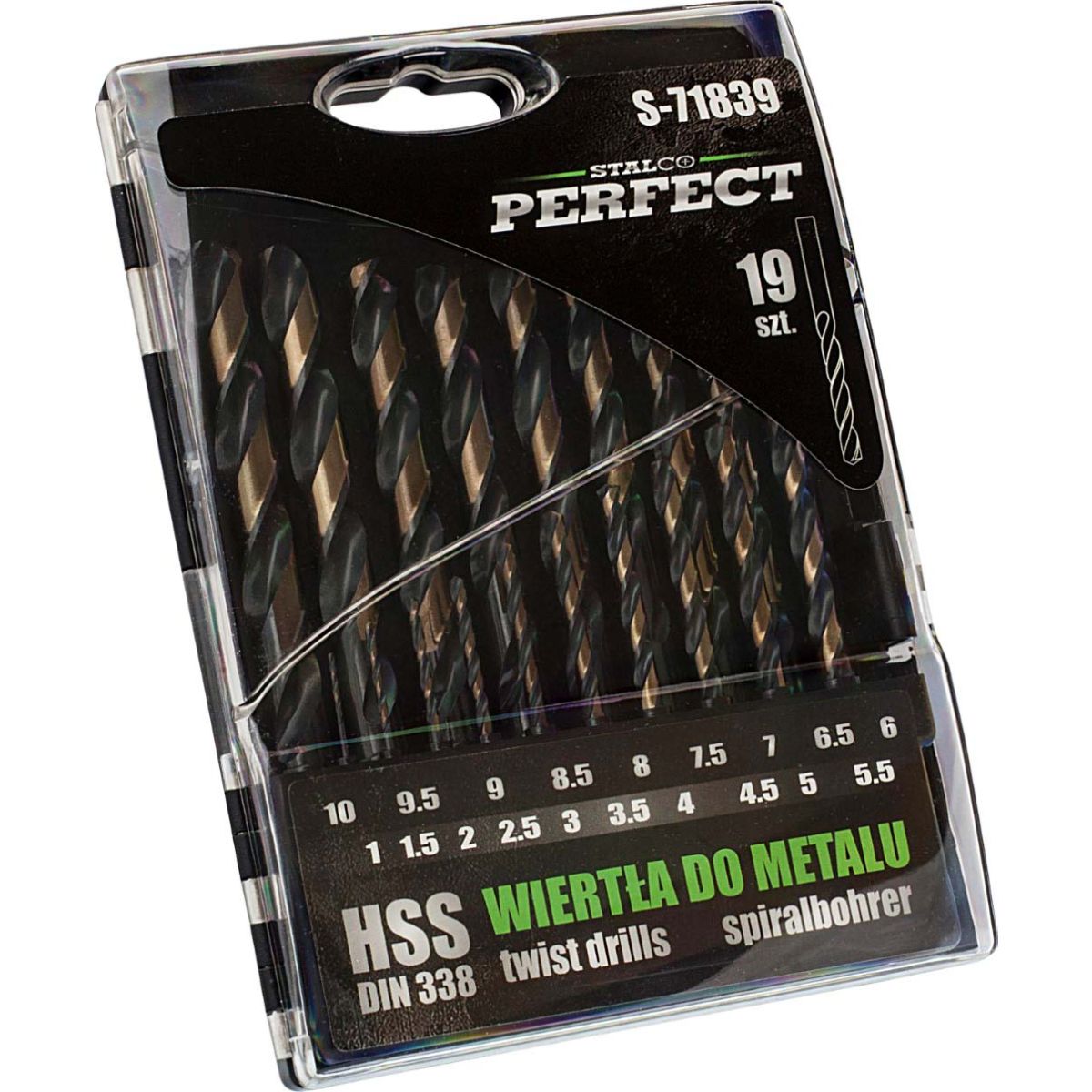 Wiertło HSS 1-10 mm 19-EL Stalco