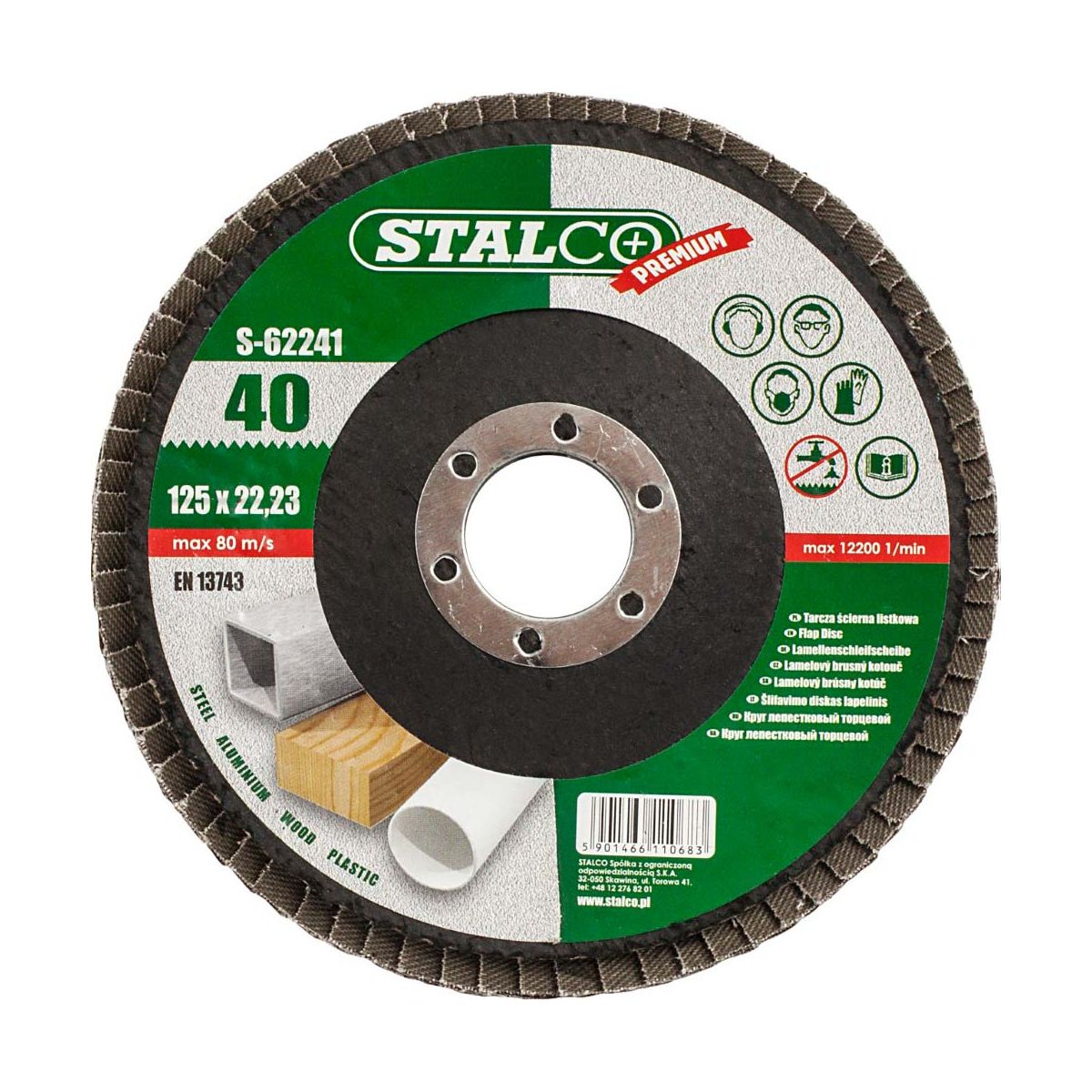 Tarcza listkowa 125 gr. 60 ALOTEX Stalco Premium S-62244