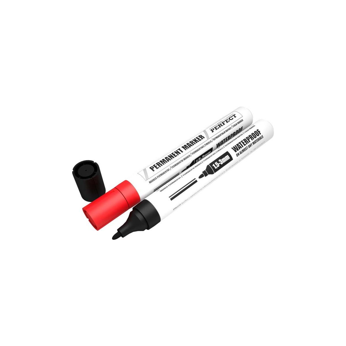 Marker permanentny 1,5-3 mm czarny Perfect S-76020 Stalco