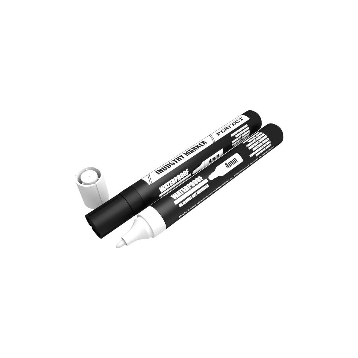 Marker przemysłowy 4 mm czarny (10 szt.) Perfect Stalco