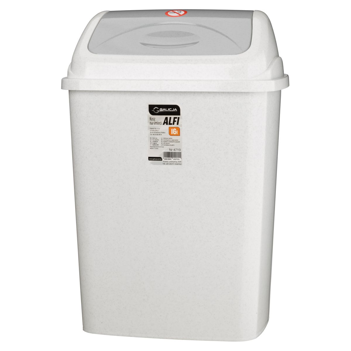 Kosz uchylny Alfi 16 L 24211 marmur Galicja