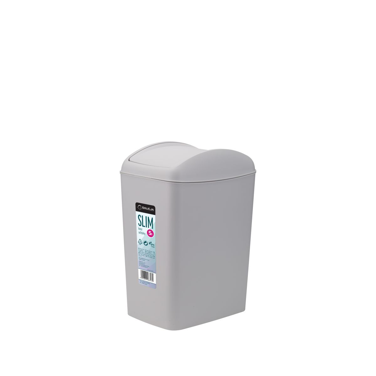 Kosz uchylny Slim 5 L 28315 szary Galicja - zdjęcie 2