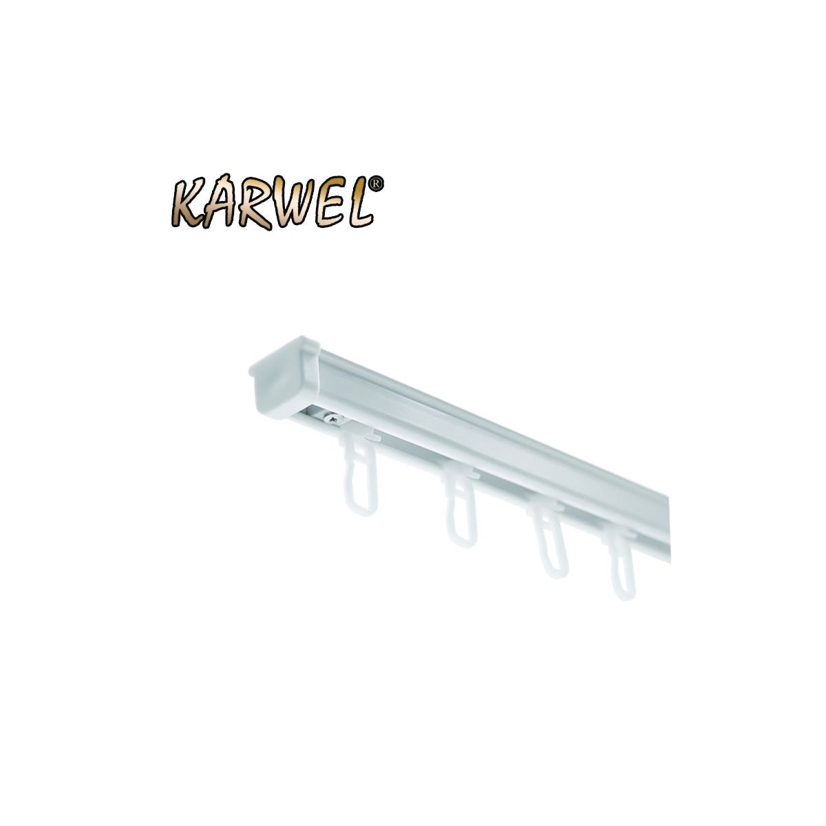 ZESTAW PROFIL ALU  KARWEL BIAŁY 240cm z agrafką